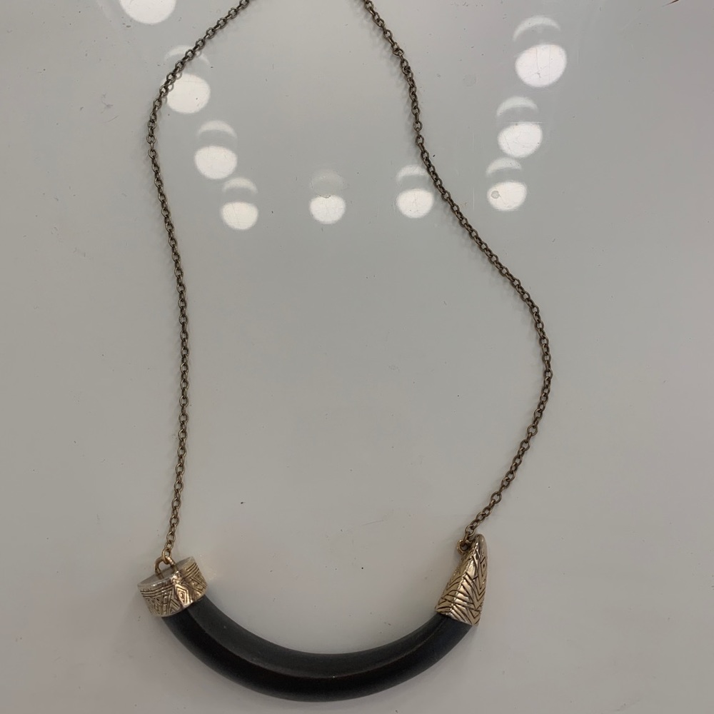 black/gold necklace